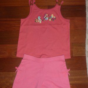 Gymboree Jungle Gem toucan tank top/shorts set size 6/7  wore once